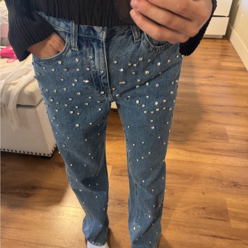 Embellished Blue Jeans